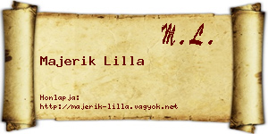 Majerik Lilla névjegykártya